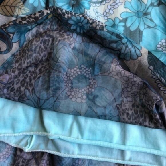 Vintage Blue Boho Festival Queen Long Skirt XS - Picture 3 of 7